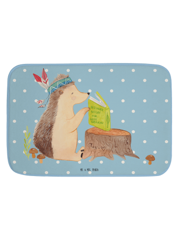Mr. & Mrs. Panda Badvorleger Igel Federschmuck ohne Spruch in Blau Pastell