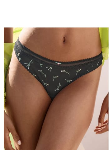 Vivance String in schwarz-geblümt