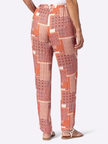 WITT WEIDEN Druckhose in champagner-papaya-bedruckt