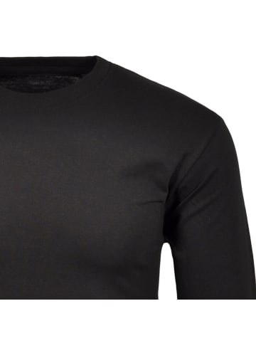 Ragman Longsleeve 1er Pack in Schwarz