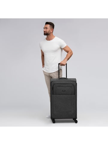 Redolz Essentials 12 LARGE 4 Rollen Trolley 79 cm mit Dehnfalte in black2