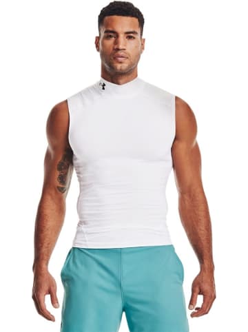 Under Armour T-Shirt "Ua Hg Armour Comp Mock Sl" in Weiß