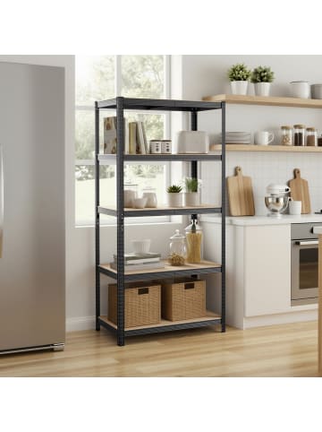 SONGMICS Schwerlastregal Cozory in Schwarz - (B)100 x (H)200 x (T)50 cm