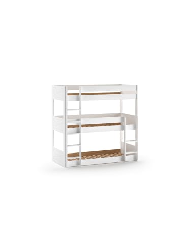 58 aufm Kessel ETAGENBETT Karyl 206x200x105 aus Massivholz in Weiß