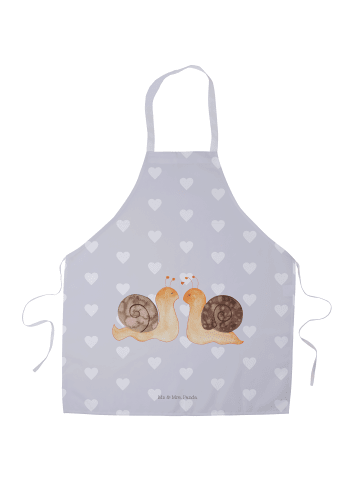 Mr. & Mrs. Panda Grillschürze Schnecken Liebe ohne Spruch in Grau Pastell