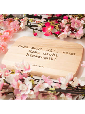 Mr. & Mrs. Panda Servierbrettchen Spruch Vater Geheimhaltung mit... in Transparent