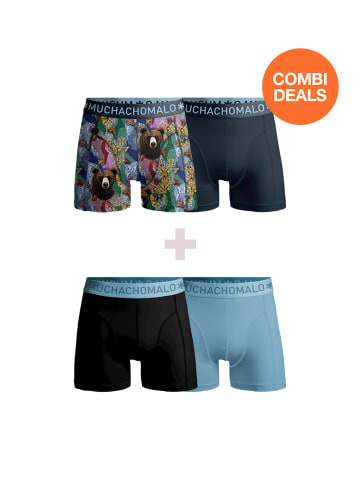 Muchachomalo 2er-Set: Boxershorts in Multicolor/Grey/Black/Blue