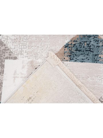 Kayoom Wohnzimmer Teppich – Vintage Teppich Akropolis 225 in grau - blau - rechteckig