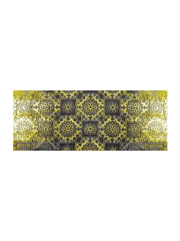 Kurzflor Teppich Lara Mat 56 in Anthrazit Gelb