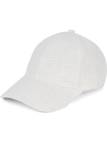 styleBREAKER Leinen Cap in Weiß