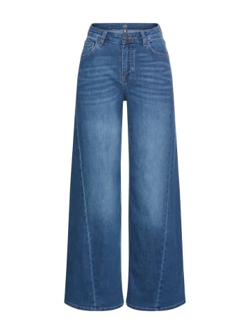 Camel Active 5-Pocket Jeans mit weitem Bein in Mittelblau