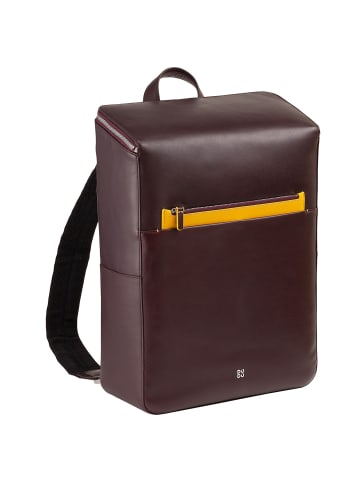 DuDu Rucksack Leder 40,5 cm in burgundy