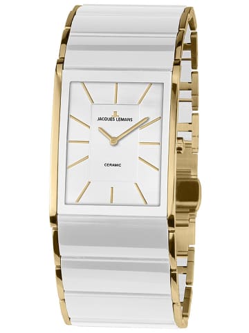 Jacques Lemans Damenuhr Dublin Keramik Weiß