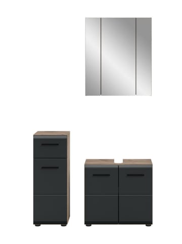 ebuy24 Badmöbelset Ice Schwarz 105 x 30 cm