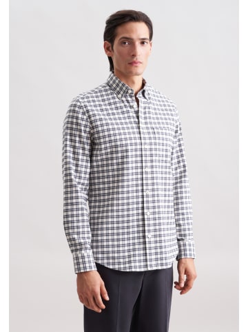 Seidensticker Flanellhemd Slim in Grau