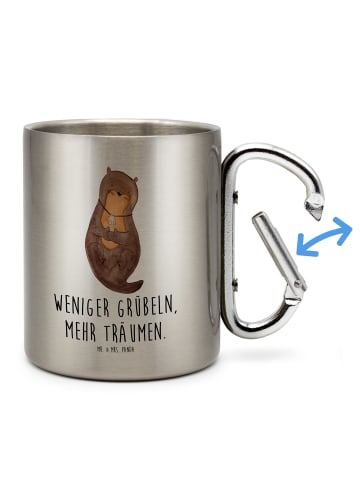 Mr. & Mrs. Panda Kaffeetasse Otter Muschel mit Spruch in Silber