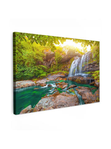 MuchoWow Leinwand bilder Sonniger Wasserfall (BxH)