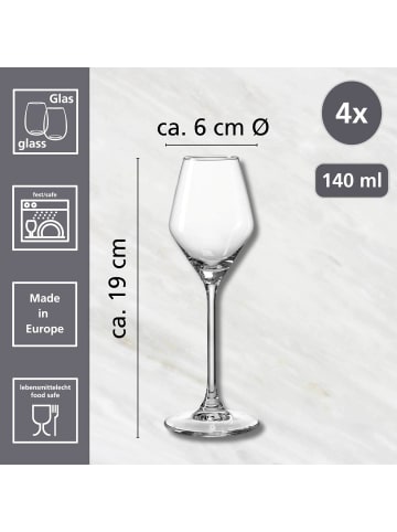 Ritzenhoff & Breker 4er Set Likörgläser Rumba 140 ml transparent in transparent