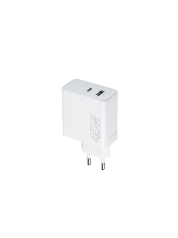 Wisam® 45W Schnell-Ladegerät PD QC 1x USB-C 1x USB weiß