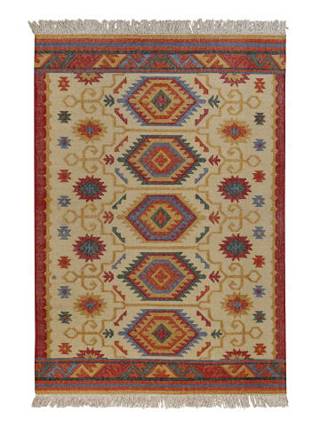 Green Looop Handweb-Teppich Valere in beige