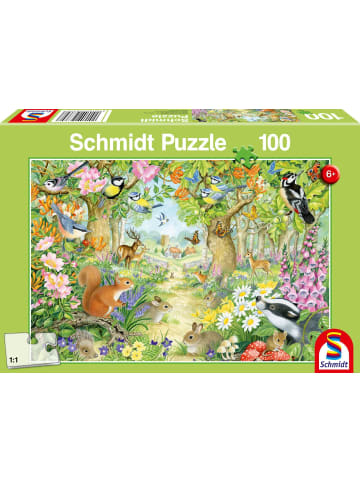 Schmidt Spiele Tiere im Wald. Puzzle 100 Teile | Kinderpuzzle Standard