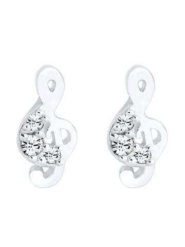 Elli Ohrringe 925 Sterling Silber Notenschlüssel in Weiß