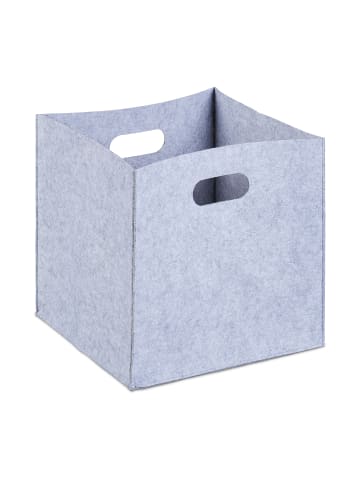 relaxdays 10 x Filzkorb in Grau - (B)30 x (H)30 x (T)30 cm