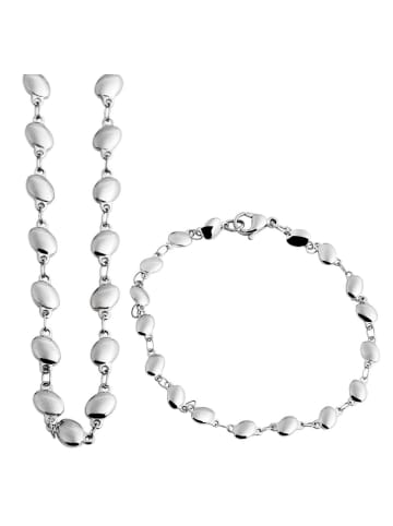 Adeliás Damen Halskette aus Edelstahl 50 cm in silber