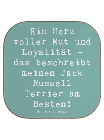 Mr. & Mrs. Panda gläseruntersetzer Spruch Jack Russell Terrier m... in Meeresbrise