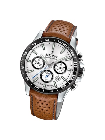 Festina Analog-Armbanduhr Festina Timeless Chronograph braun groß (ca. 45mm)