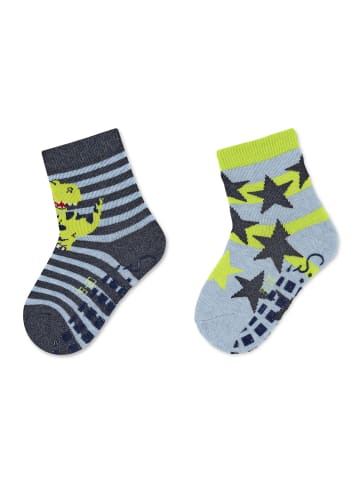 Sterntaler ABS-Socken T-Rex + Sterne, 2er-Pack in ecru