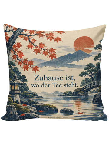 Mr. & Mrs. Panda Sofa Kissen Japanischer Garten stilisiert Desig... in Weiß