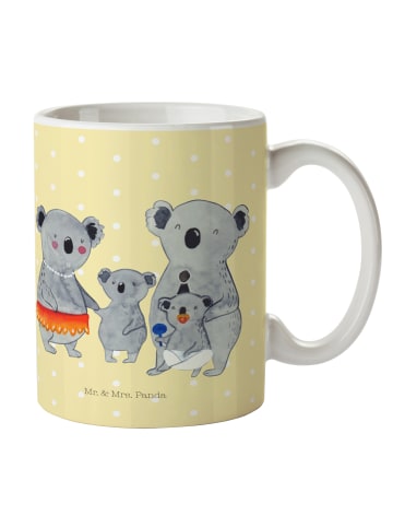 Mr. & Mrs. Panda Kaffeetasse Koala Familie ohne Spruch in Gelb Pastell
