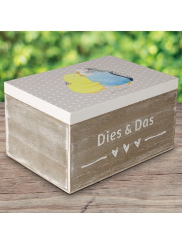 Mr. & Mrs. Panda Box Wellensittich Liebe ohne Spruch in Grau Pastell