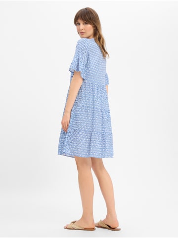 Marie Lund Stufenkleid Sanna in indigo weiß - 0001
