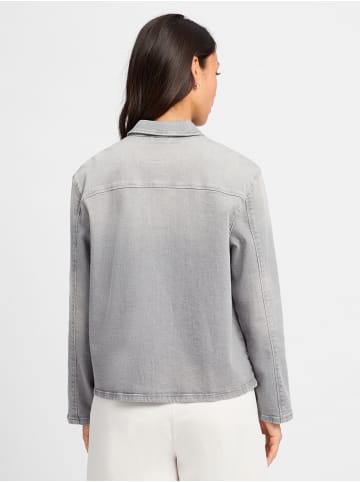 comma Jeansjacke in hellgrau - 0001