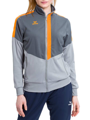 erima Damen Squad Worker Jacke in slate grey/monument grey/new orange