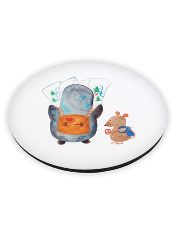 Mr. & Mrs. Panda magnet Pinguin & Maus Wanderer ohne Spruch in Weiß