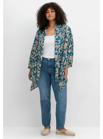 sheego by Joe Browns Longbluse in aqua-gemustert