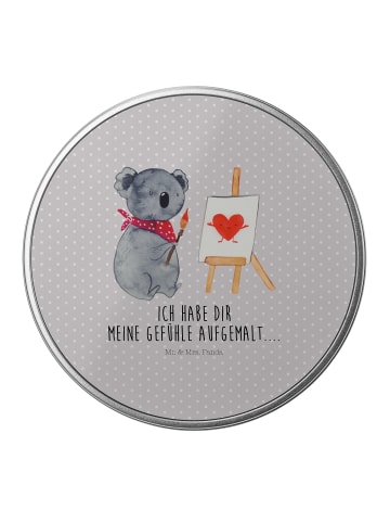 Mr. & Mrs. Panda Aufbewahrungsbox Koala Künstler mit Spruch in Grau Pastell