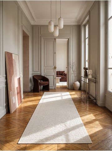 KADIMA DESIGN Läufer Uni pflegeleicht Wohnzimmer Schlafzimmer Flur Esszimmer in Creme