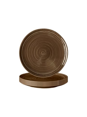 Seltmann Weiden 6er Set Brotteller Terra ø 17,7 cm in Erdbraun