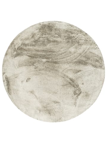 Pergamon Fellteppich Luxus Super Soft Plush Rund in Zwart