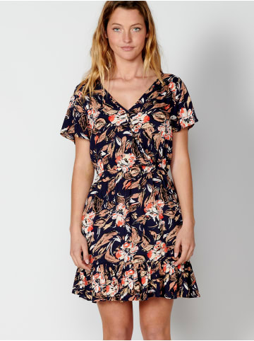 KOROSHI KURZÄRMELKLEID in blau