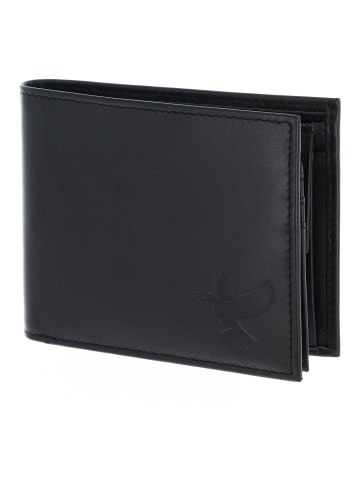 oxmox Leather Geldbörse RFID Schutz Leder 12 cm schwarz-freedom pigeon