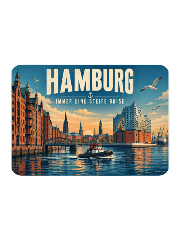 Mr. & Mrs. Panda Magnet Hafen nostalgisch Design mit Spruch in Weiß