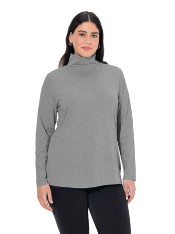 Ulla Popken Shirt in hellgrau mélange