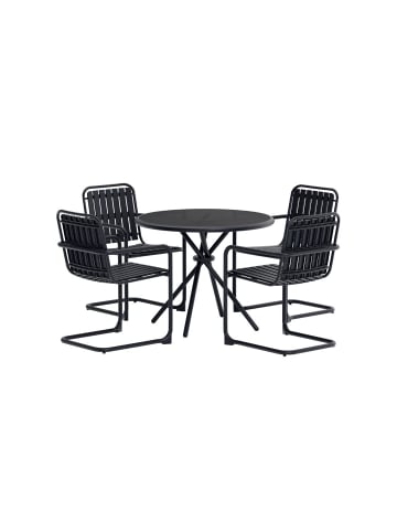 ebuy24 Gartenset Chios Schwarz 90 x 90 cm