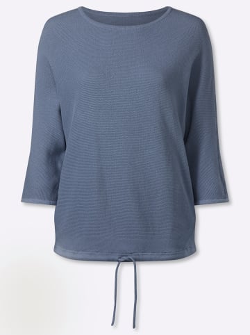 Sieh an! 3/4-Arm-Pullover in taubenblau