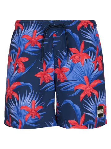 Urban Classics Badeshorts in blue/red